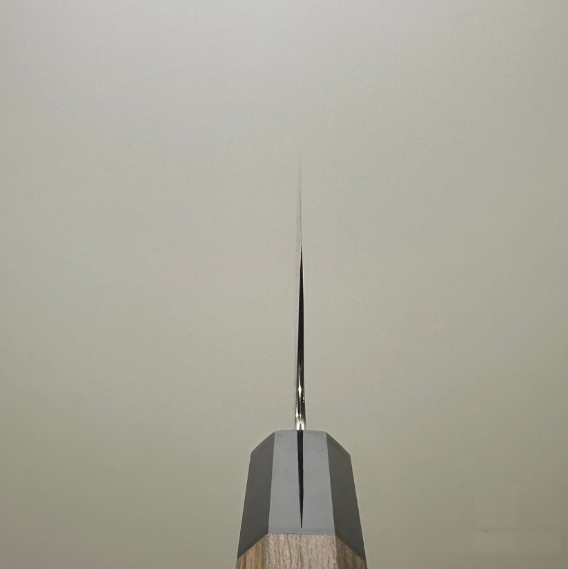 初心x彌氏良寬 銀葉 菜切 170mm 銀三鋼 大馬士革