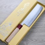 增谷訓生 寬版菜切 165mm VG10鋼 彩流 和柄 (2) 增谷訓生 寬版菜切 165mm VG10鋼 彩流 和柄