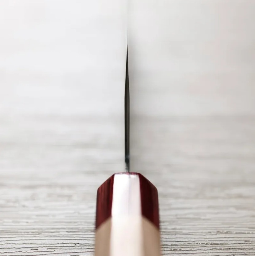 增谷訓生 寬版菜切 165mm VG10鋼 彩流 和柄 (4) 增谷訓生 寬版菜切 165mm VG10鋼 彩流 和柄