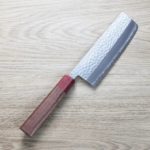 增谷訓生 寬版菜切 165mm VG1鋼 鎚目 和柄 增谷訓生 寬版菜切 165mm VG1鋼 鎚目 和柄