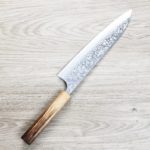 安立打刃物 牛刀 240mm VG10 大馬士革 和柄 安立打刃物 牛刀 240mm VG10 大馬士革 和柄