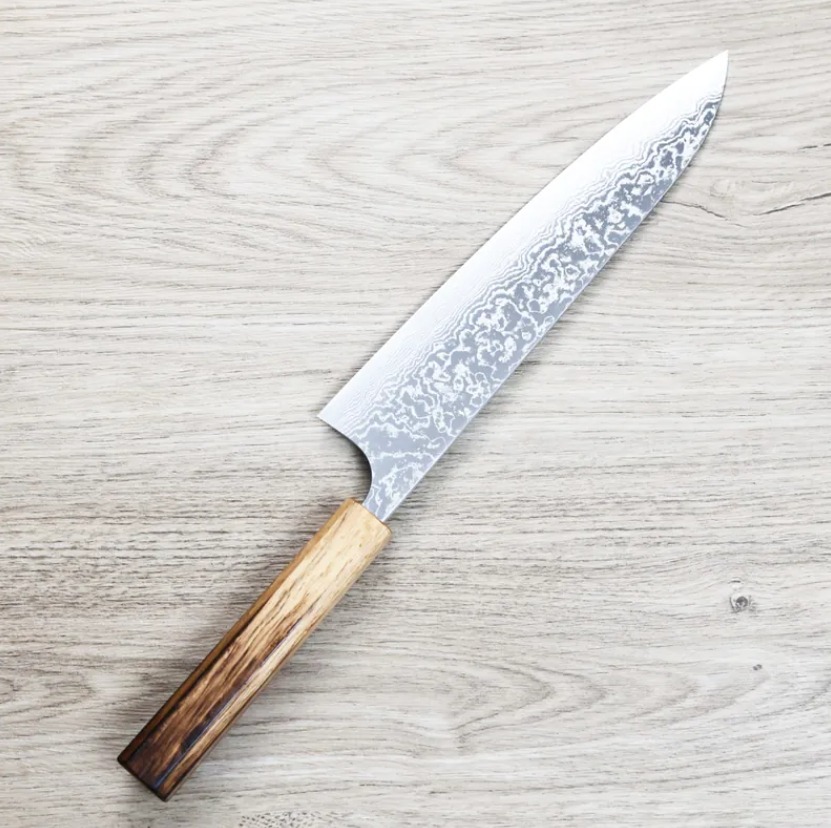 安立打刃物 牛刀 240mm VG10 大馬士革 和柄 安立打刃物 牛刀 240mm VG10 大馬士革 和柄
