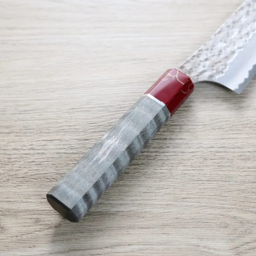 黑崎優 閃光 文化 165mm 青紙超級鋼 紅松石穩定木 (3) 黑崎優 閃光 文化 165mm 青紙超級鋼 紅松石/穩定木