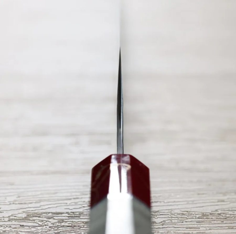 黑崎優 閃光 牛刀 210mm 青紙超級鋼 紅松石穩定木 (4) 黑崎優 閃光 牛刀 210mm 青紙超級鋼 紅松石/穩定木