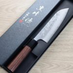 黑崎優 風神 三德 165mm VG10鋼 墨流 (2) 黑崎優 風神 三德 165mm VG10鋼 墨流 紫檀柄