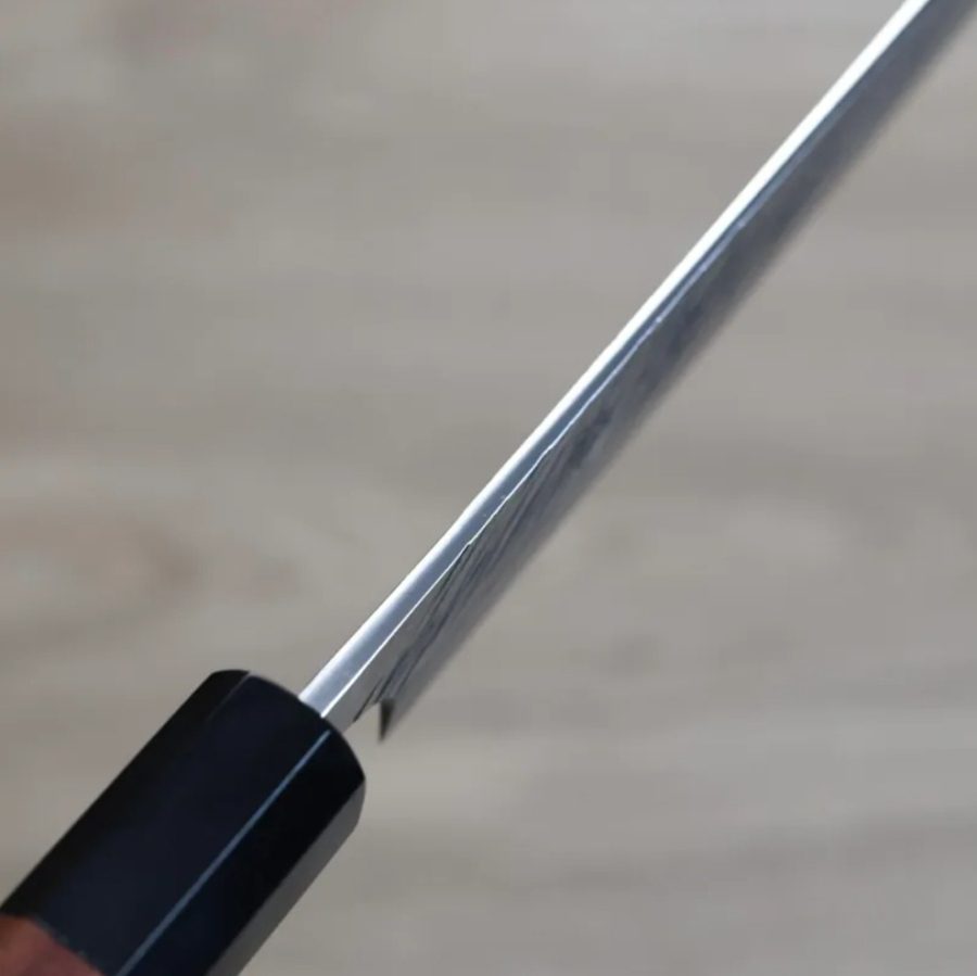 黑崎優 風神 筋引 240mm VG10鋼 墨流 (5) 黑崎優 風神 筋引 240mm VG10鋼 墨流