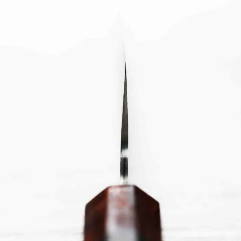 佐治武士 牛刀 180mm VG10W鋼 黑金大馬士革 (4) 佐治武士 牛刀 180mm VG10W鋼 黑金大馬士革 黑檀柄