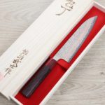 佐治武士 牛刀 180mm VG10鋼 黑染霓虹大馬士革