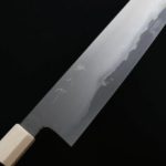 明神利器製作所 鐵人作 切付牛刀 240mm 銀三鋼 總霞 (5) 明神利器製作所 鐵人作 切付牛刀 240mm 銀三鋼 總霞