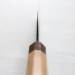 日野浦刃物 味方屋 三德 165mm 白紙鋼 黑打鍛地墨流 (4) 日野浦刃物 味方屋 三德 165mm 白紙鋼 黑打鍛地墨流