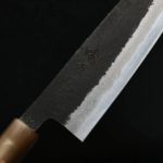 日野浦刃物 味方屋 三德 165mm 白紙鋼 黑打鍛地墨流 (5) 日野浦刃物 味方屋 三德 165mm 白紙鋼 黑打鍛地墨流