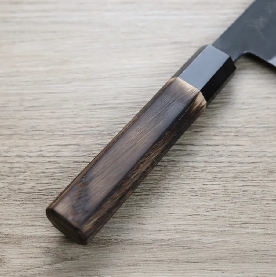 日野浦刃物 味方屋 三德 180mm 白紙鋼 黑打:圖片 6