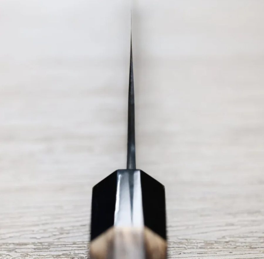 日野浦刃物 味方屋 三德 180mm 白紙鋼 黑打 (4) 日野浦刃物 味方屋 三德 180mm 白紙鋼 黑打