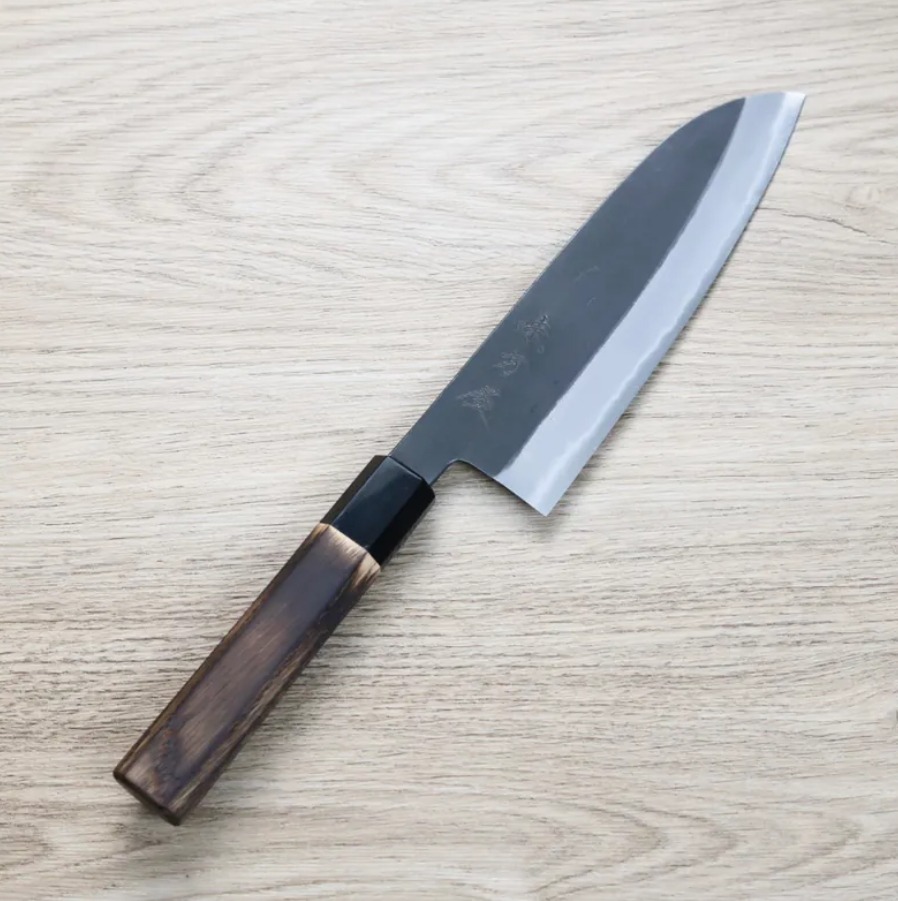 日野浦刃物 味方屋 三德 180mm 白紙鋼 黑打 日野浦刃物 味方屋 三德 180mm 白紙鋼 黑打