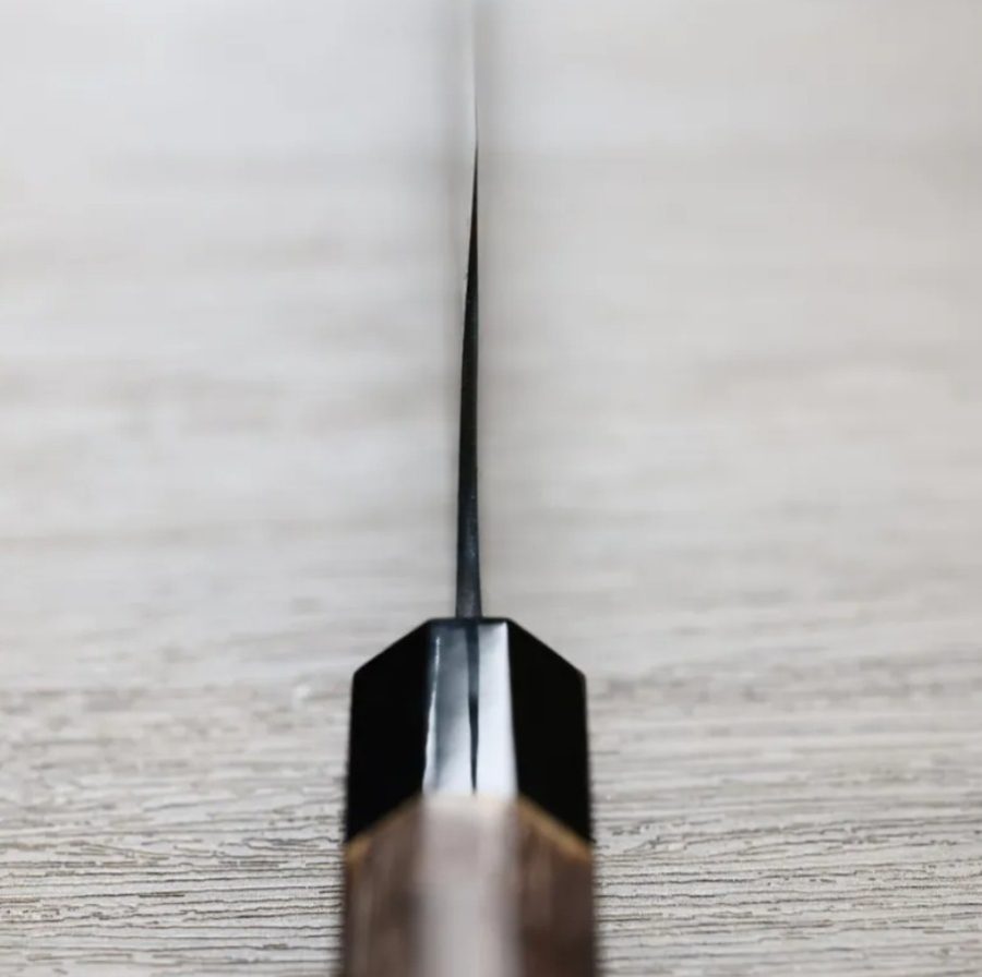 日野浦刃物 味方屋 牛刀 210mm 白紙鋼 黑打 (4) 日野浦刃物 味方屋 牛刀 210mm 白紙鋼 黑打