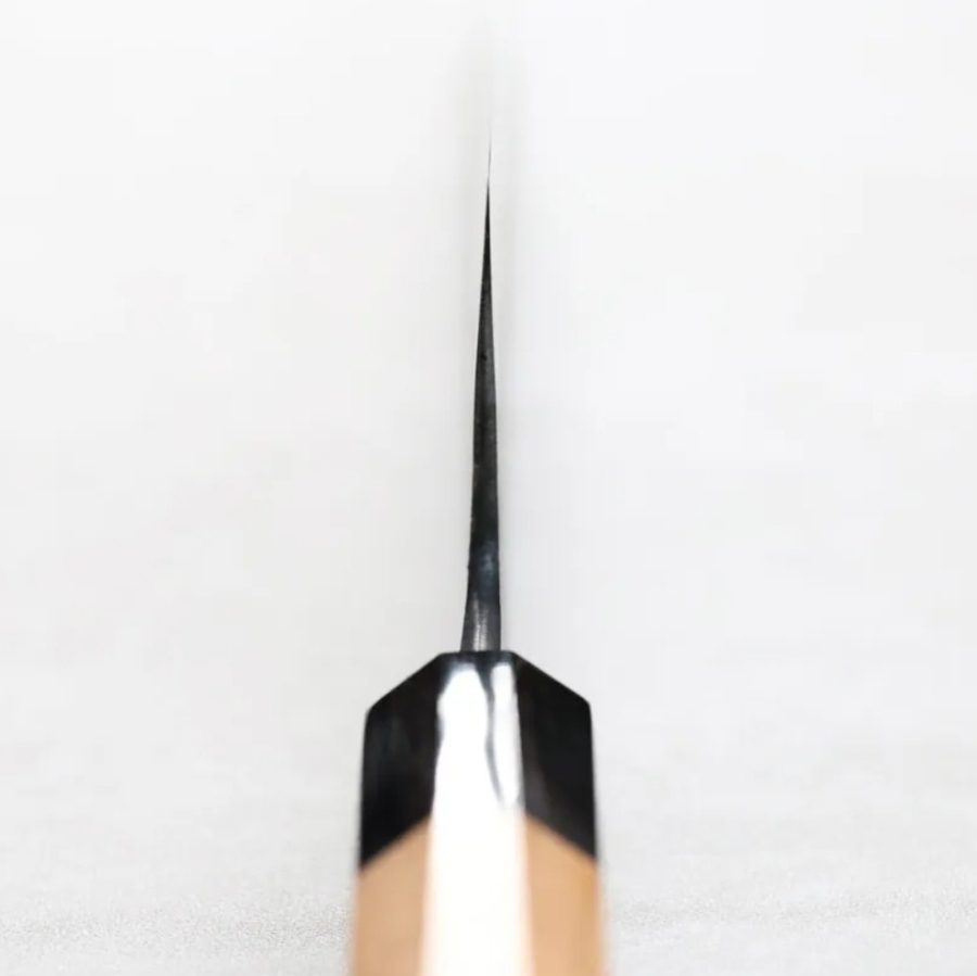 日野浦刃物 味方屋 牛刀 210mm 白紙鋼 黑打鍛地墨流 (3) 日野浦刃物 味方屋 牛刀 210mm 白紙鋼 黑打鍛地墨流