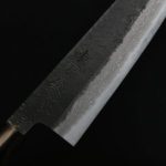 日野浦刃物 味方屋 牛刀 210mm 白紙鋼 黑打鍛地墨流 (5) 日野浦刃物 味方屋 牛刀 210mm 白紙鋼 黑打鍛地墨流