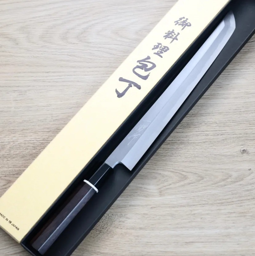 一徹x田中義一 先丸蛸引 300mm 白紙鋼付鞘 (2) 一徹x田中義一 先丸蛸引 300mm 白紙鋼/付鞘