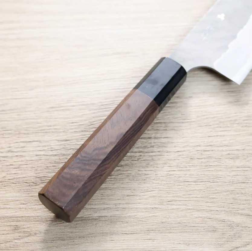 二唐刃物 菜切 180mm 青紙超級鋼 柳葉鎚目 (3) 二唐刃物 菜切 180mm 青紙超級鋼 柳葉鎚目