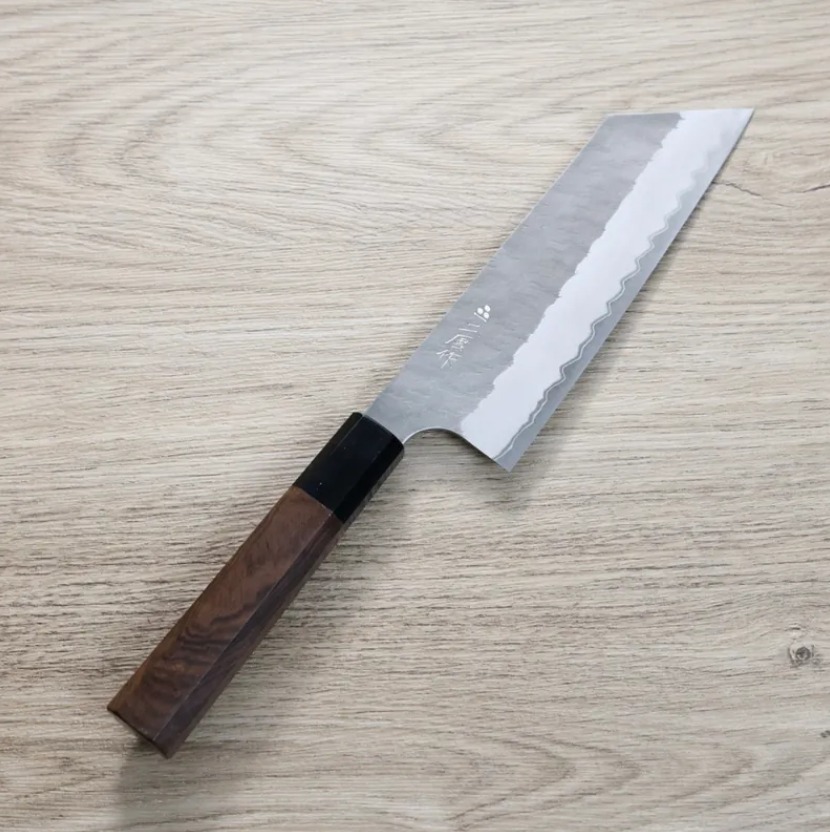 二唐刃物 菜切 180mm 青紙超級鋼 柳葉鎚目 二唐刃物 菜切 180mm 青紙超級鋼 柳葉鎚目