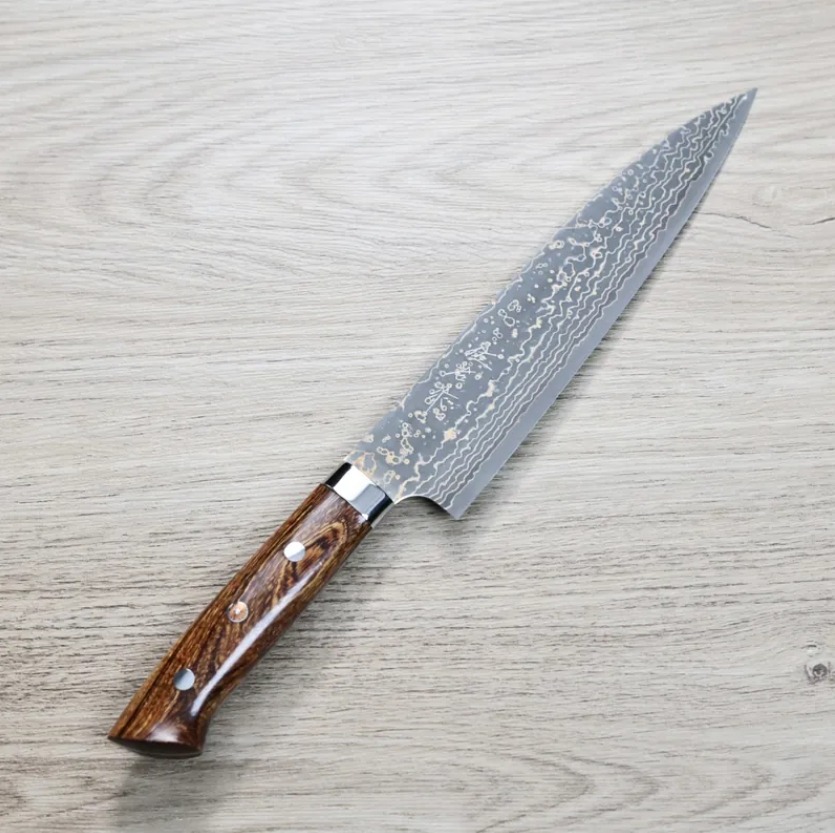 佐治武士 牛刀 240mm VG10W鋼 黑金大馬士革 沙漠鐵木 佐治武士 牛刀 240mm VG10W鋼 黑金大馬士革 沙漠鐵木