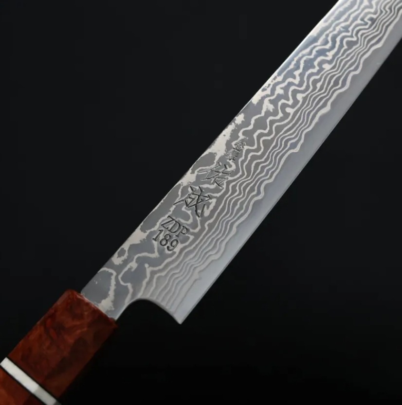 佑成 筋引 240mm ZDP189粉末HSS鋼 大馬士革 (5) 佑成 筋引 240mm ZDP189粉末HSS鋼 大馬士革