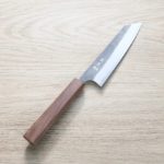 加藤義實 小文化刀 130mm 青紙超級鋼 黑打 加藤義實 小文化刀 130mm 青紙超級鋼 黑打