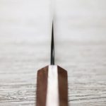 加藤義實 小文化刀 130mm 青紙超級鋼 黑打 (4) 加藤義實 小文化刀 130mm 青紙超級鋼 黑打