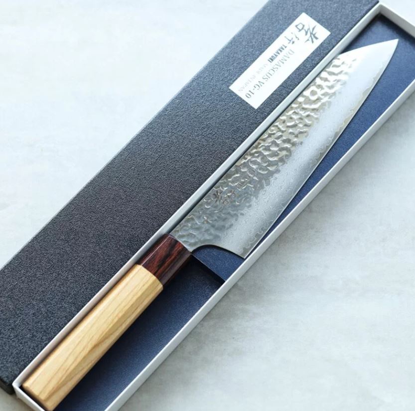 堺孝行 和劍型牛刀 190mm VG10鋼 33層鎚目大馬士革 (2) 堺孝行 和劍型牛刀 190mm VG10鋼 33層鎚目大馬士革