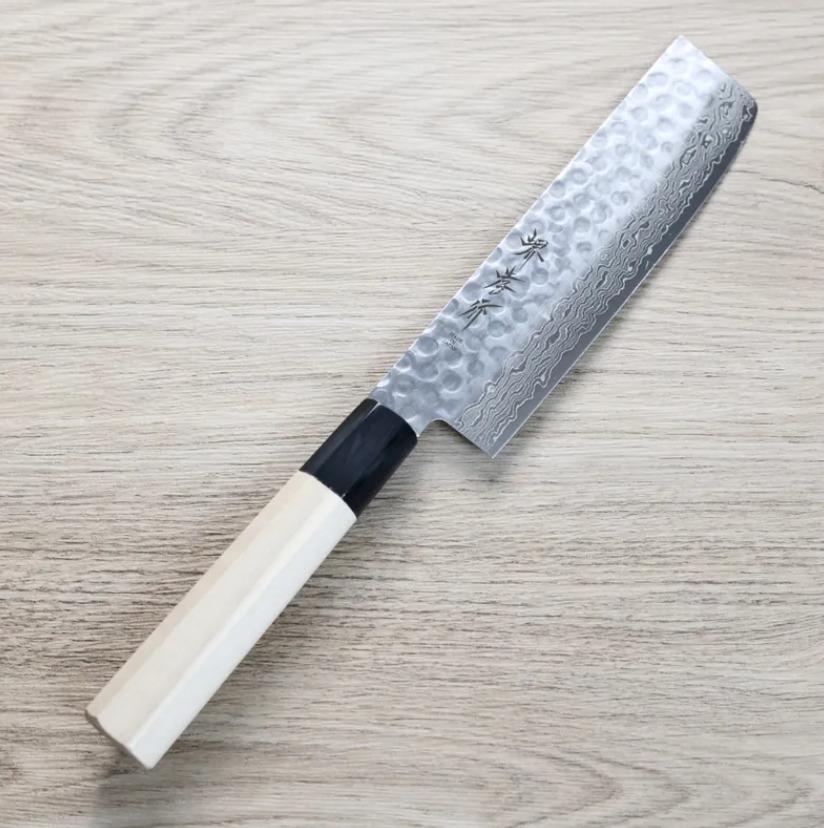 堺孝行 和菜切 160mm AUS10鋼 45層鎚目大馬士革 堺孝行 和菜切 160mm AUS10鋼 45層鎚目大馬士革