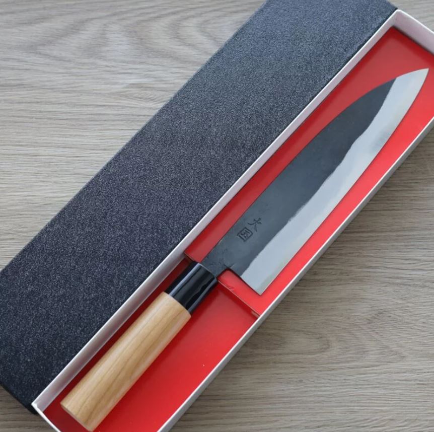 境志泰 火國 牛刀 210mm 白紙鋼 黑打 (2) 境志泰 火國 牛刀 210mm 白紙鋼 黑打