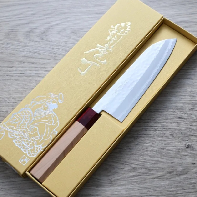 增谷訓生 三德刀 170mm VG10鋼 刻流 和柄 (2) 增谷訓生 三德刀 170mm VG10鋼 刻流 和柄