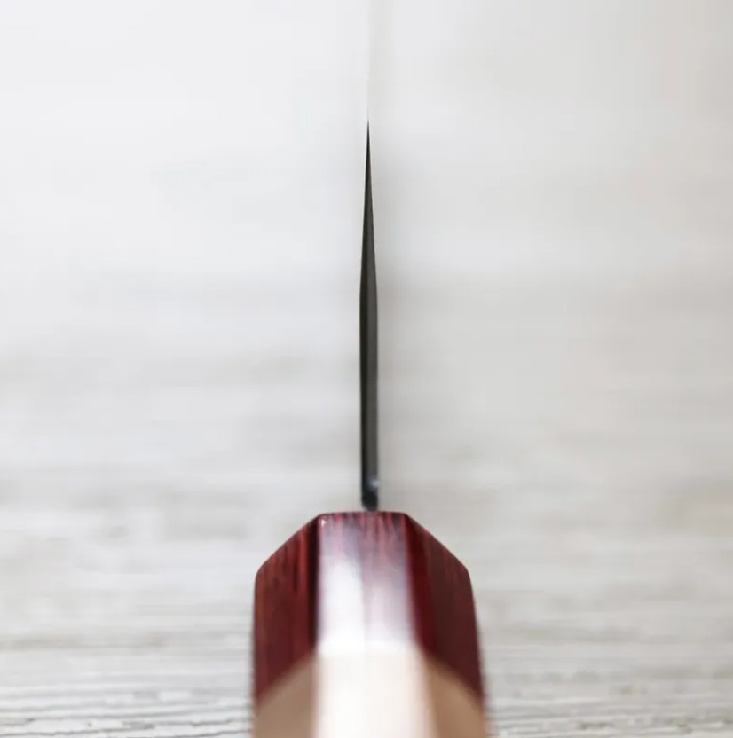 增谷訓生 三德刀 170mm VG10鋼 刻流 和柄 (4) 增谷訓生 三德刀 170mm VG10鋼 刻流 和柄