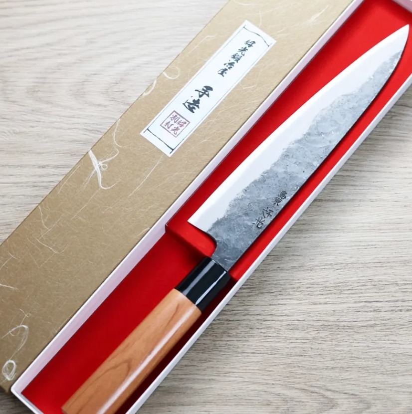 好光 牛刀 210mm 白紙鋼 黑打 櫻桃木柄 (2) 好光 牛刀 210mm 白紙鋼 黑打 櫻桃木柄