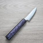 恆久 蔬果刀 80mm 白紙鋼 樫紫柄 恆久 蔬果刀 80mm 白紙鋼 樫紫柄
