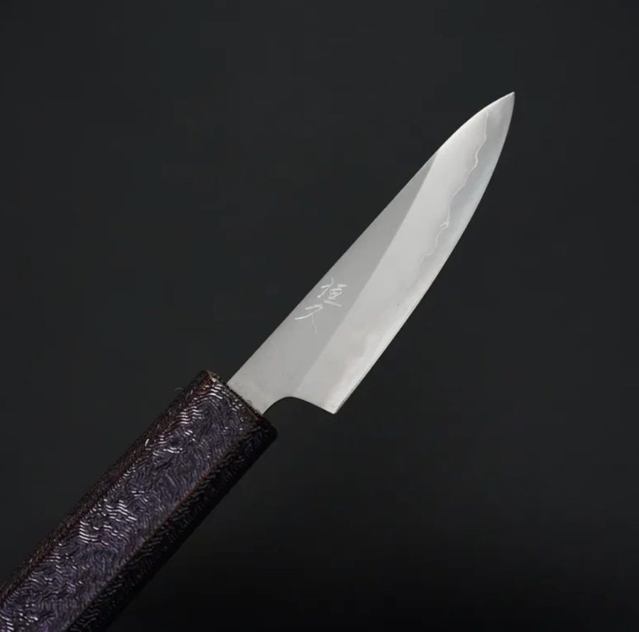 恆久 蔬果刀 80mm 白紙鋼 樫紫柄 (5) 恆久 蔬果刀 80mm 白紙鋼 樫紫柄