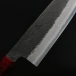 日野浦刃物 味方屋 三德 165mm 白紙鋼 黑打鍛地墨流