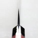 日野浦刃物 味方屋 筋引 270mm 白紙鋼 黑打鍛地墨流 斑馬木八角柄 (4) 日野浦刃物 味方屋 筋引 270mm 白紙鋼 黑打鍛地墨流 斑馬木八角柄
