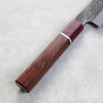 日野浦刃物 味方屋 蔬果刀 135mm 白紙鋼 黑打鍛地墨流 (3) 日野浦刃物 味方屋 蔬果刀 135mm 白紙鋼 黑打鍛地墨流 玫瑰木八角柄