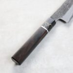 日野浦刃物 味方屋 蔬果刀 135mm 白紙鋼 黑打鍛地墨流 黑檀八角柄