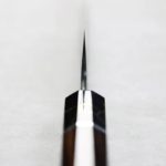 日野浦刃物 味方屋 蔬果刀 135mm 白紙鋼 黑打鍛地墨流 黑檀八角柄