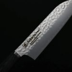 関龍作 三德 165mm VG10鋼 鎚目 (5) 関龍作 三德 165mm VG10鋼 鎚目