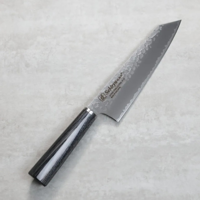 関龍作 切付牛刀 180mm VG10鋼 鎚目 関龍作 切付牛刀 180mm VG10鋼 鎚目