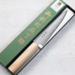 関龍作 蔬果刀 150mm VG10鋼 33層大馬士革 和柄