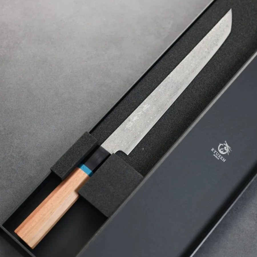 龍泉刃物 梵天雲龍 改 筋引 240mm VG10 63層鎳染大馬士革本鍛造 (2) 龍泉刃物 梵天雲龍 改 筋引 240mm VG10 63層鎳染大馬士革本鍛造