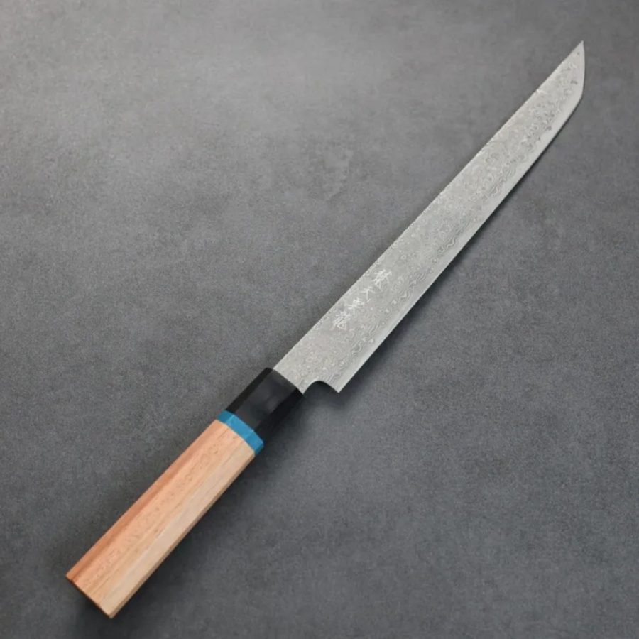 龍泉刃物 梵天雲龍 改 筋引 240mm VG10 63層鎳染大馬士革本鍛造 龍泉刃物 梵天雲龍 改 筋引 240mm VG10 63層鎳染大馬士革本鍛造