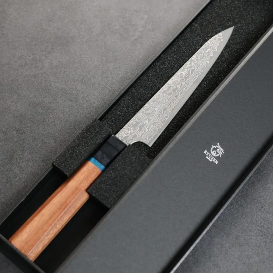 龍泉刃物 梵天雲龍 改 蔬果刀 135mm VG10 63層鎳染大馬士革本鍛造 (2) 龍泉刃物 梵天雲龍 改 蔬果刀 135mm VG10 63層鎳染大馬士革本鍛造