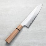 二唐刃物 牛刀 210mm <br>SG Strix粉末HSS鋼 鎚目大馬士革