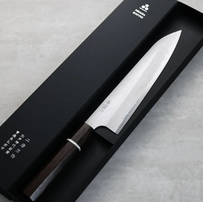 二唐刃物 牛刀 210mm VG XEOS鋼 鎚目大馬士革 (2) 二唐刃物 牛刀 210mm VG XEOS鋼 鎚目大馬士革