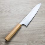 加藤義實 牛刀 210mm 銀三鋼 鍛造/梨地 櫸木柄